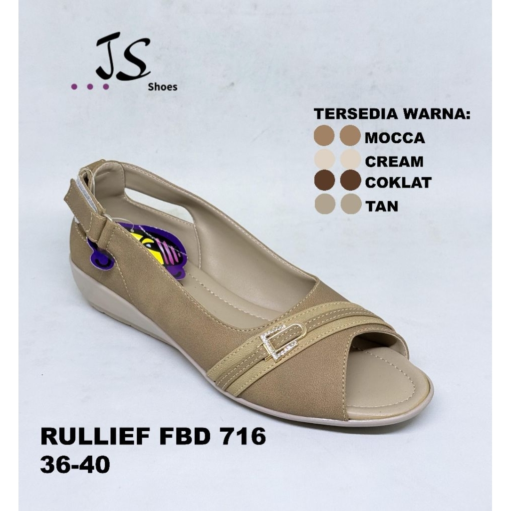 RULLIEF FBD 716 - SEPATU SANDAL CASUAL WANITA DEWASA MERK RULLIEF ORIGINAL