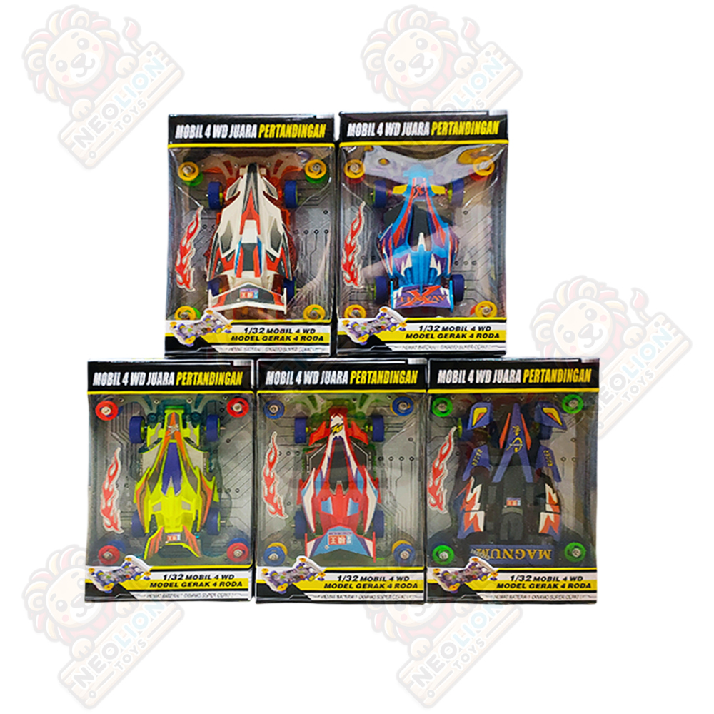 Tamiya Mini 4WD Aoda Chassis Transparan Dinamo Tengah 130805