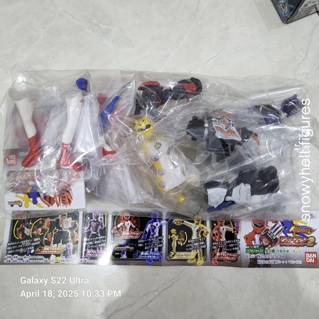 Bandai Action Hero Gekiranger 2 Juken SentaiGekiranger Complete Set of 6 gashapon