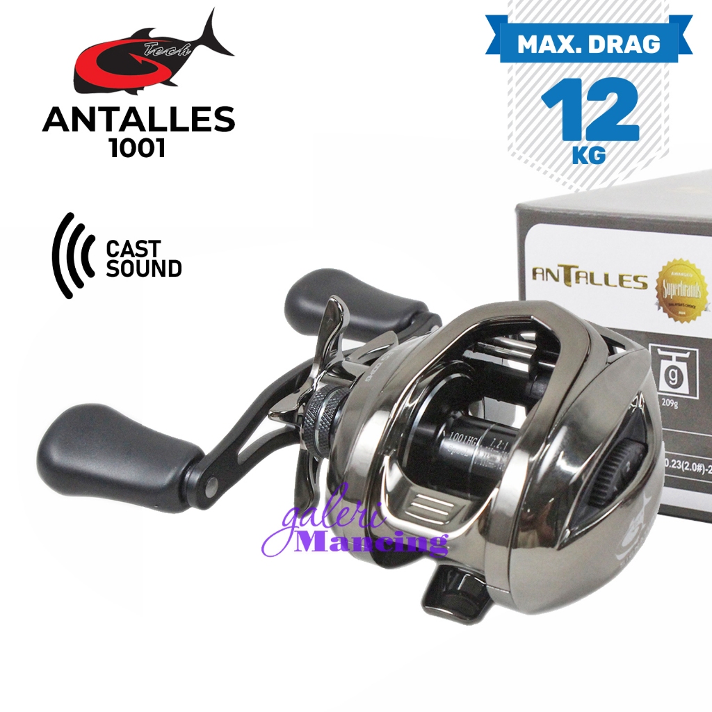 Reel BC G-TECH ANTALLES 1001 HG | Salt Water Bait Casting | Rawa Muara Sungai Laut GTech