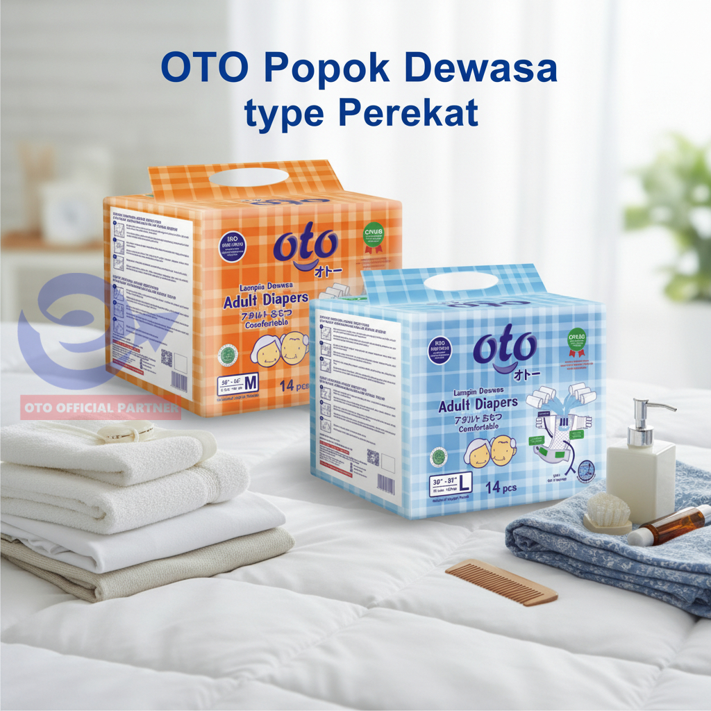 OTO Popok Dewasa model Lem Perekat Adult Diapers size M / L isi 14 pcs