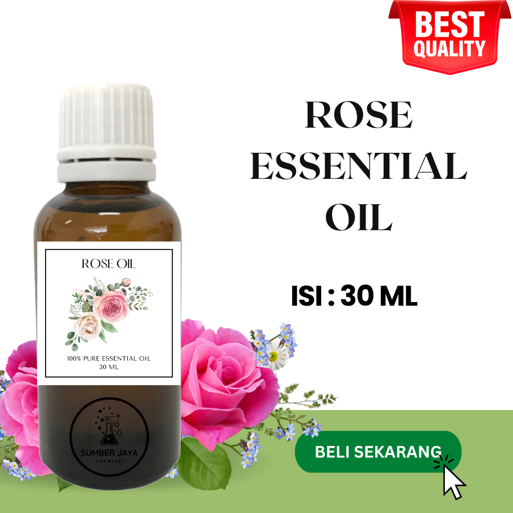 Rose Essential Oil / Minyak Atsiri Bunga Mawar 30 ML ASLI MURNI