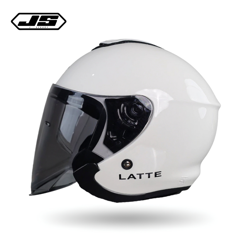 Helm wanita helm JS LATTE Warna SOLID SNI/Helm Cantik/Helm Cewek/Helm Pria/Free Stiker Helm