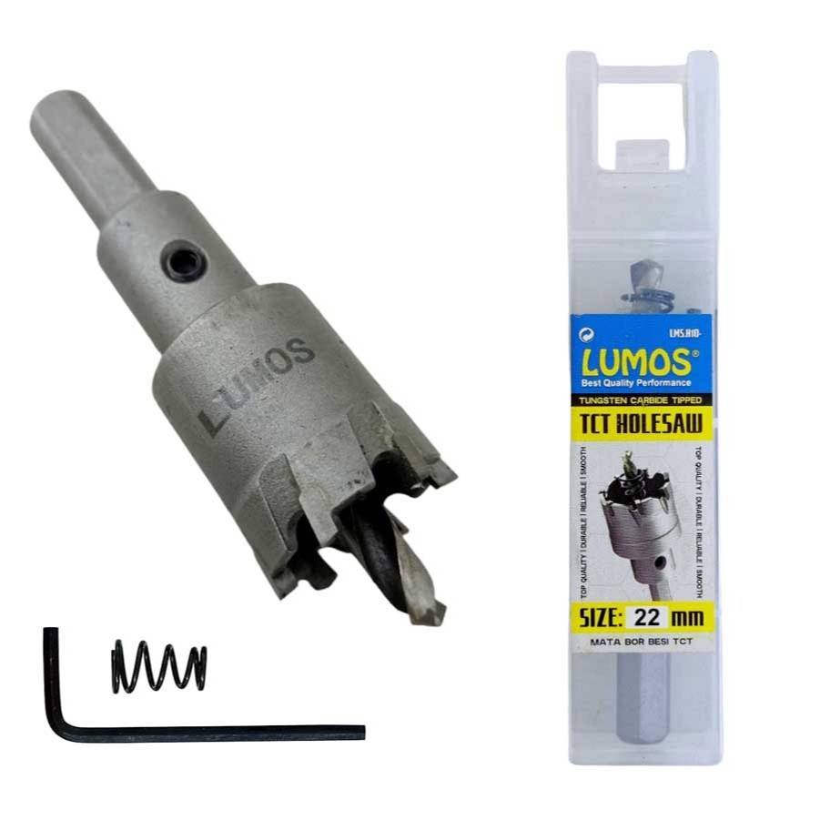 Hole Saw TCT LUMOS 22mm / HoleSaw Besi 22mm / Mata Bor Besi 22 mm TCT