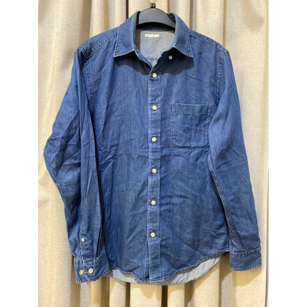 GU KEMEJA DENIM ORIGINAL UNISEX ___KD 021