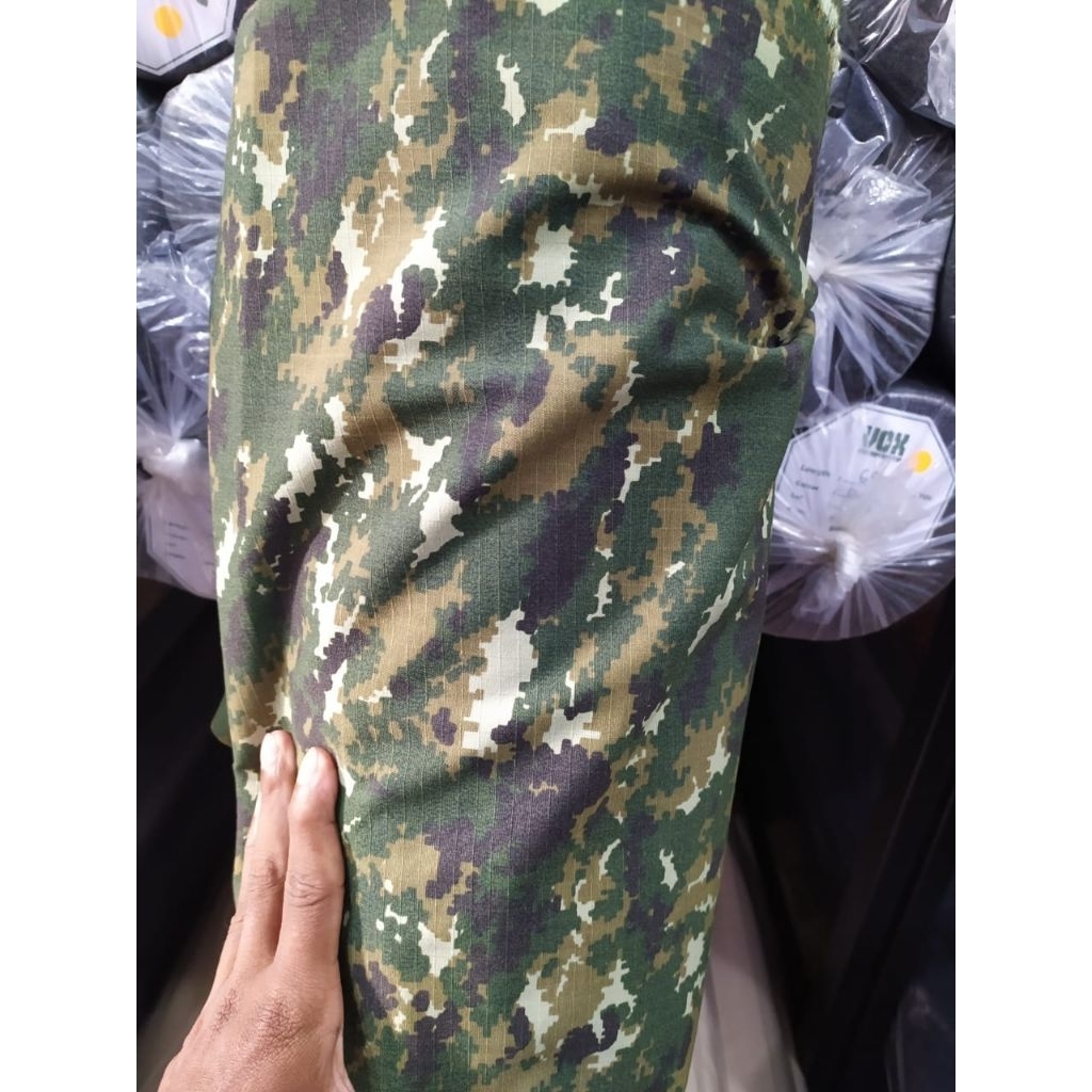 Bahan Kain Loreng Sage Green Kain Sage Green