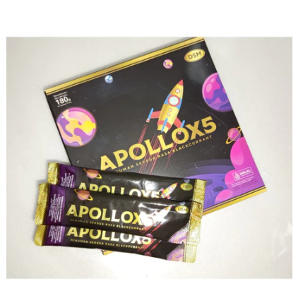 ECERAN APOLLO 5 SACHET APOLLO-12, cordy- G extract Kemasan Baru ApolloX5