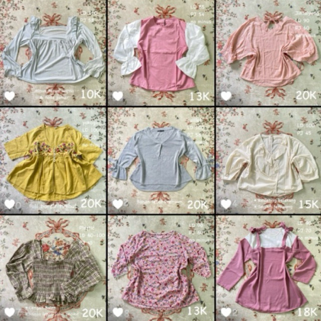 (B)(UPDATE 18APRIL2026) Blouse lengan Panjang MORIKEI | GOTHIC | FAIRY | VINTAGE