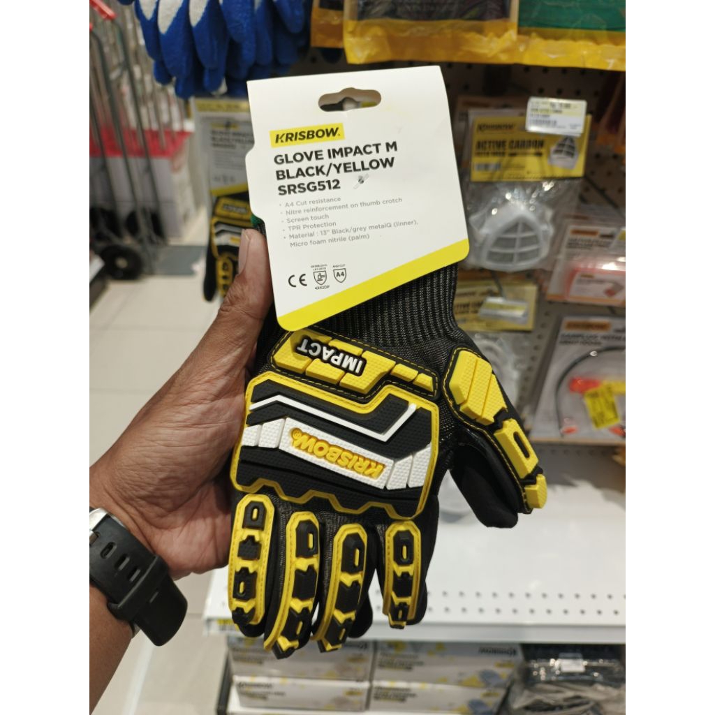 Krisbow sarung tangan pengaman impact/safe glove impact