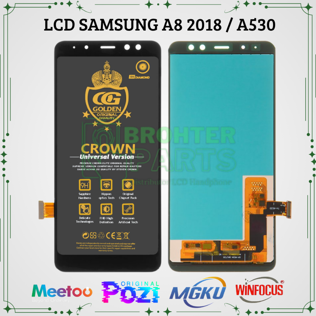 LCD SAMSUNG A8 2018 / (SAMSUNG GALAXY A8 2018) / A530 TOUCHSCREEN FULLSET COMPLETE ORIGINAL