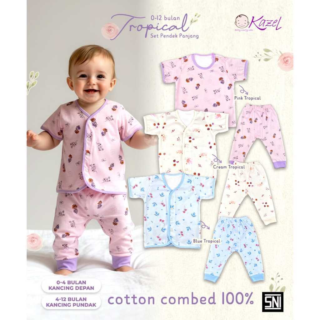 Kazel Setelan Baby 0 bulan - 12 Bulan / Setelan Panjang Setelan Pendek Bayi Kazel Zebe