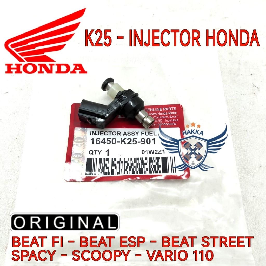 K25 ORIGINAL INJECTOR HONDA BEAT FI, ORIGINAL INJECTOR HONDA BEAT ESP, INJECTOR HONDA BEAT STREET, O