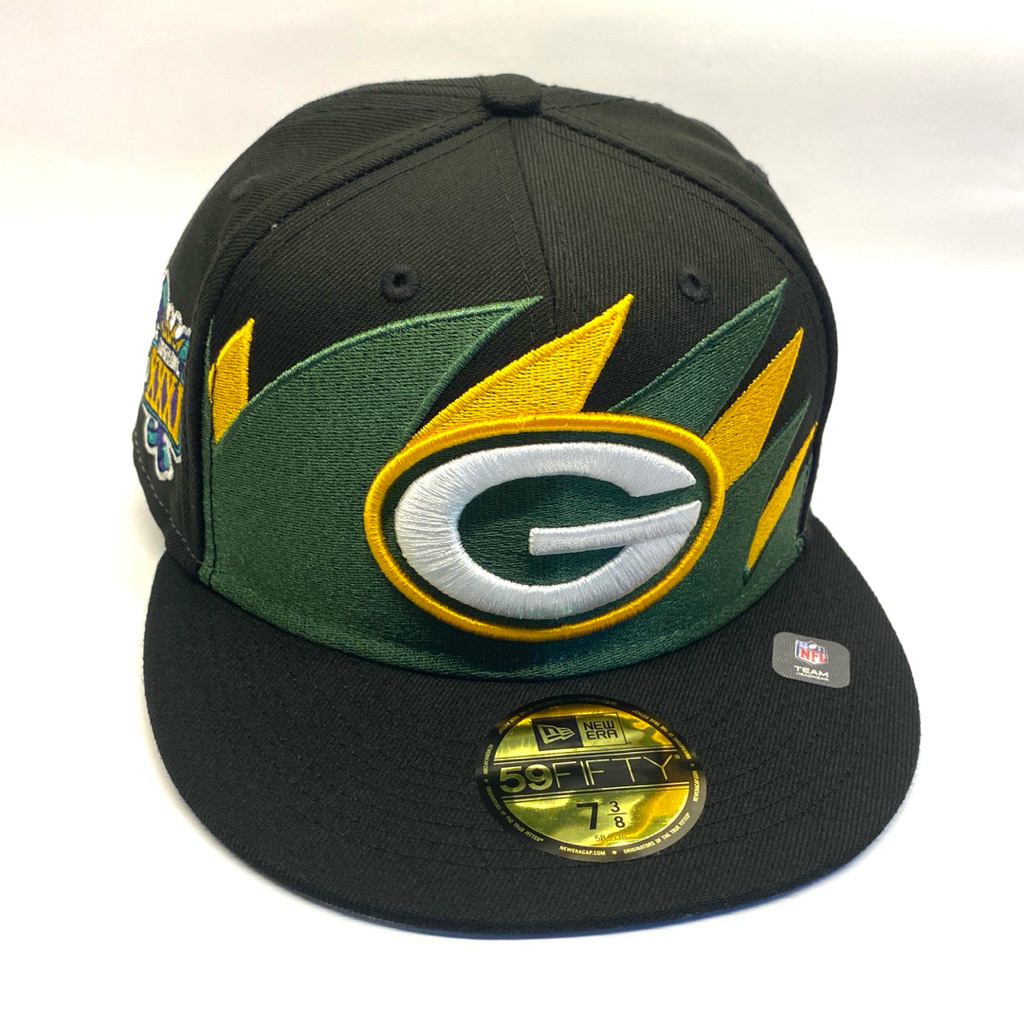 Topi New Era Cap Original 59Fifty NFL Green Bay Packers Shark Tooth Superbowl XXXI Side Patch