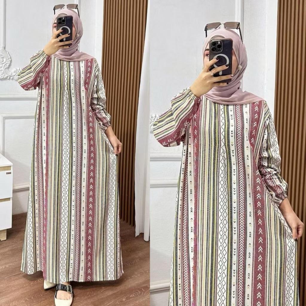 ZulfaDaster - Gamis Kayla Dress Panjang Bahan Rayon Premium Motif Terbaru