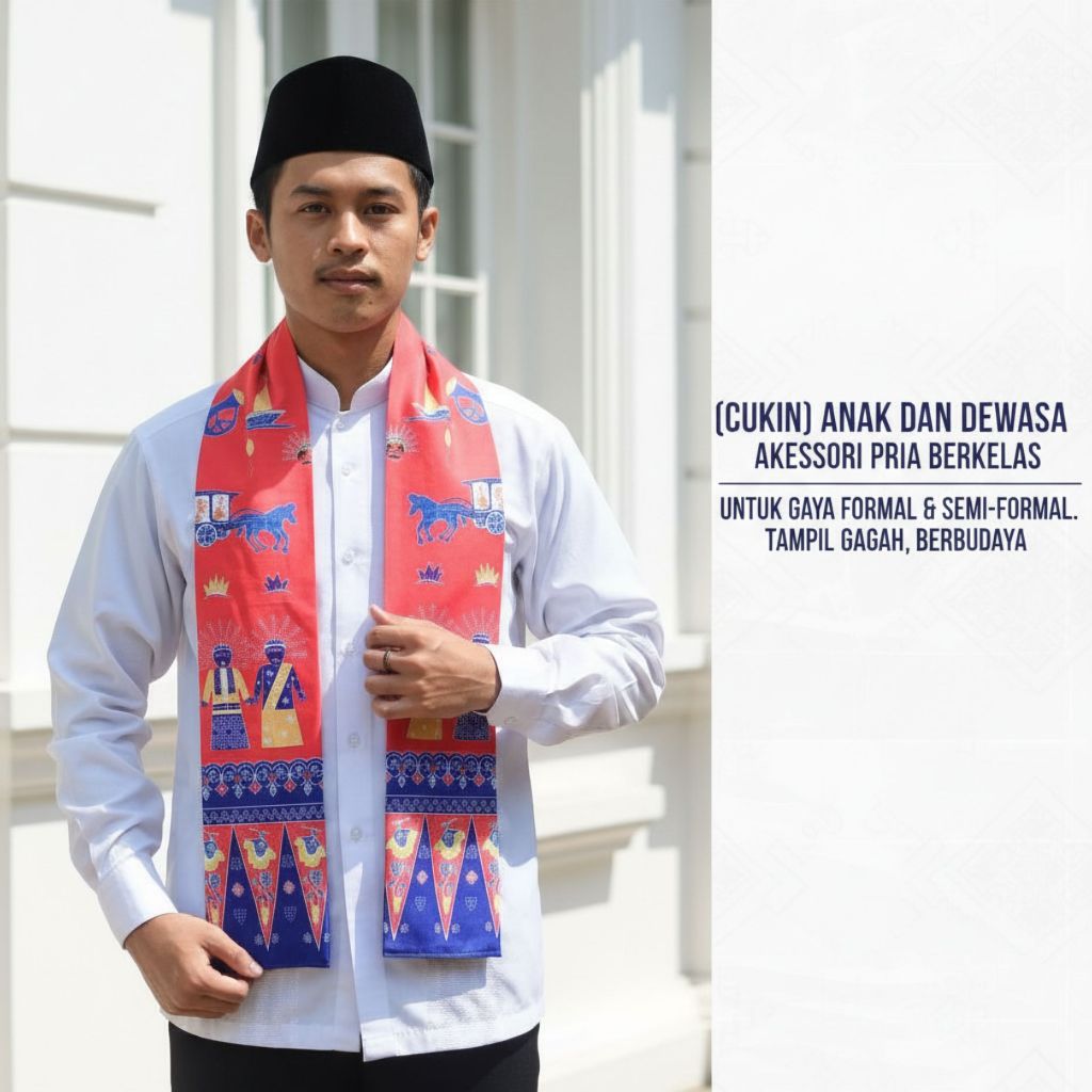 Cukin ondel ondel/syal betawi/cukin betawi/selendang betawi