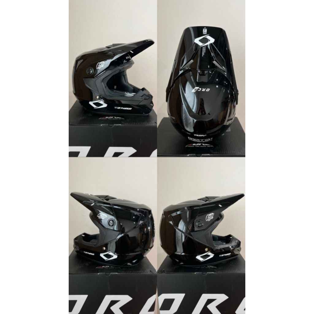 HELM ORCA BLACKOUT BLACK 2025 TERBARU