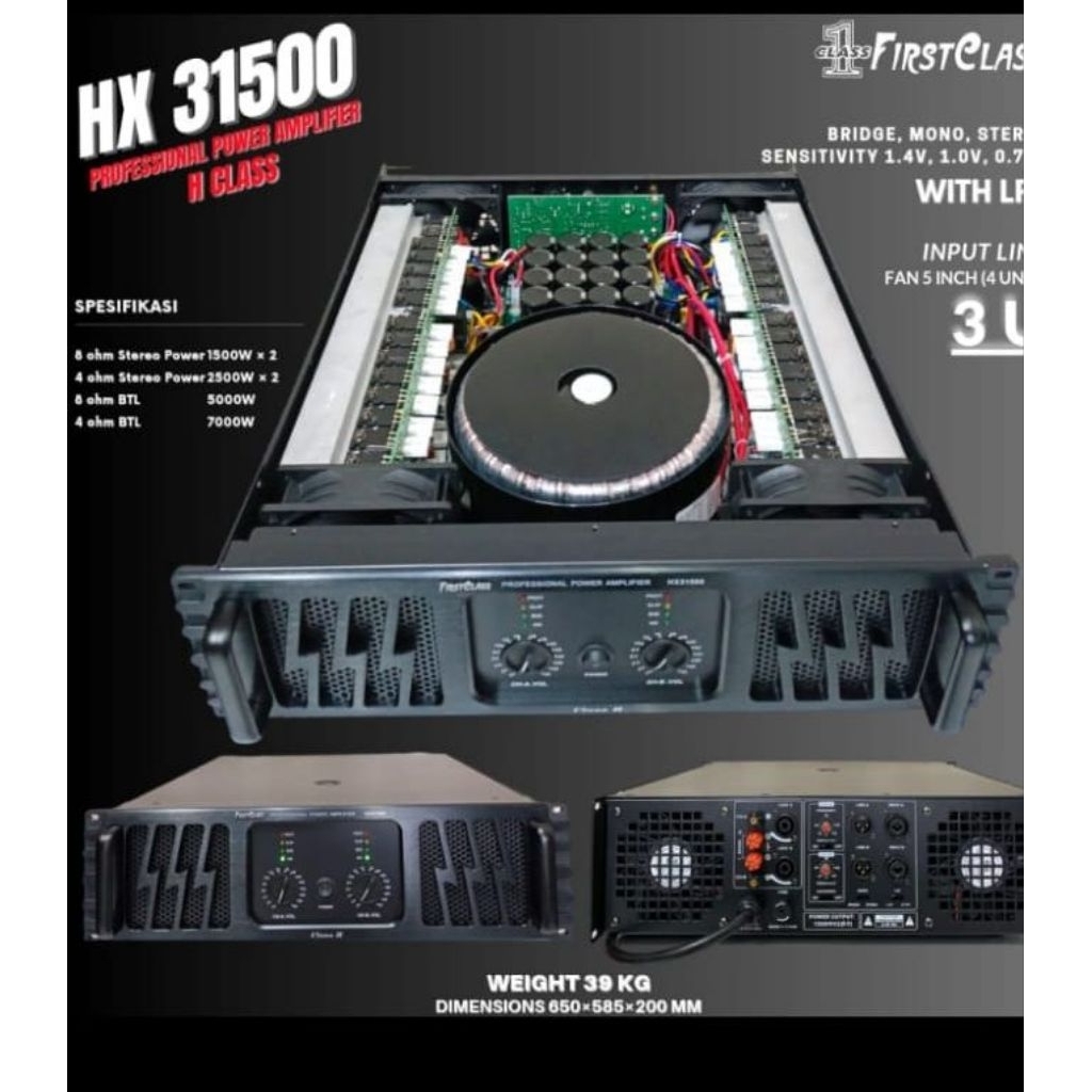power amplifier first class HX 31500