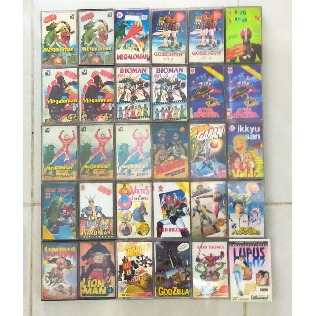 Kaset Pita Cerita anak Robot Jadul Langka Mulus