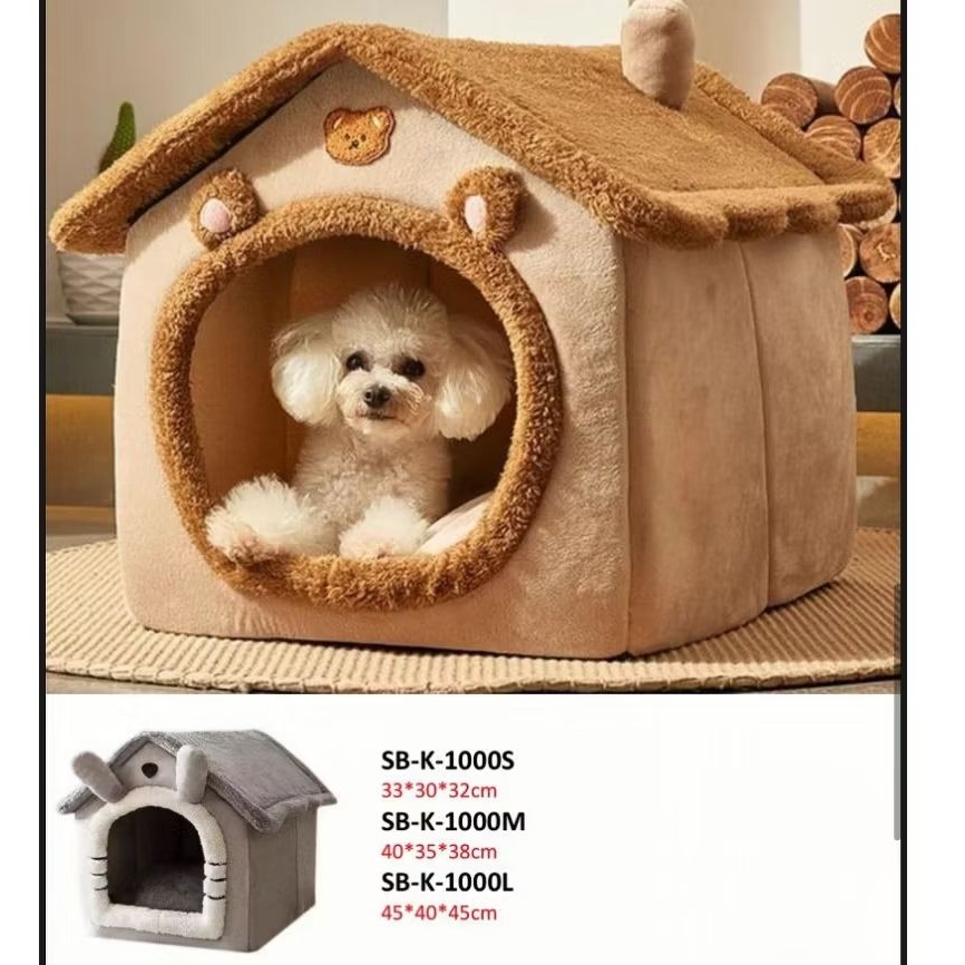 KASUR RUMAH LUCU ANJING KUCING-TEMPAT TIDUR KUCING ANJING KECIL