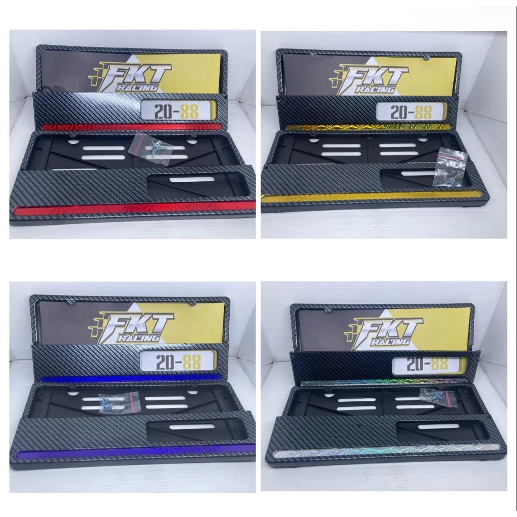 Maxx Variasi Rumah Plat Nomor Motor Karbon Cover Dudukan Plat Carbon 1 Pasang