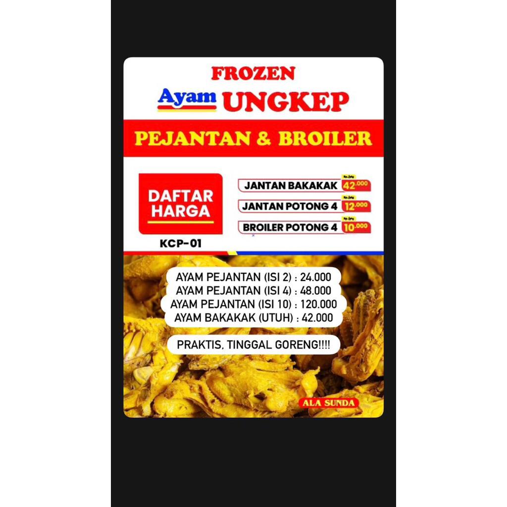 Ayam ungkep frozen