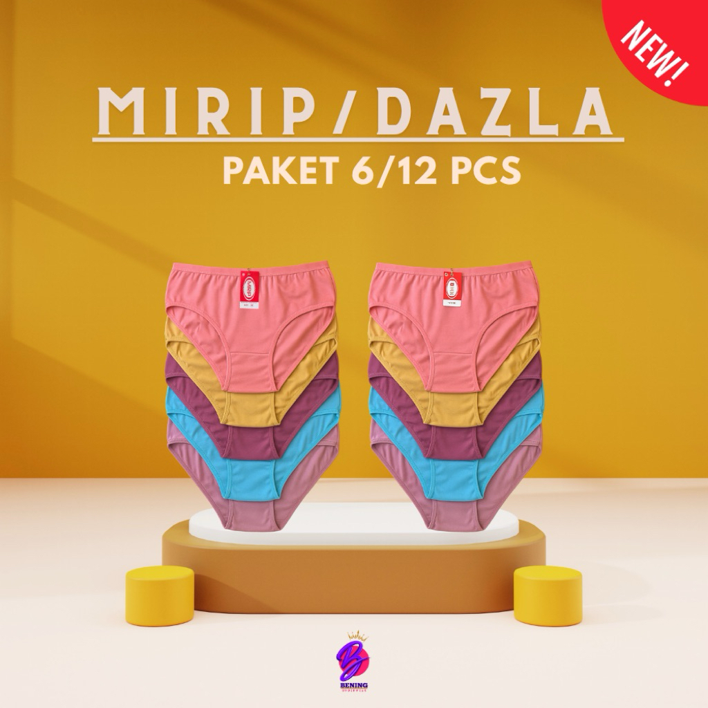 (GROSIR) CD WANITA CD MIRIP/DAZLA/TALENT/PAYUKI CELANA DALAM WANITA LUSINAN JUMBO XXXXL 12PCS