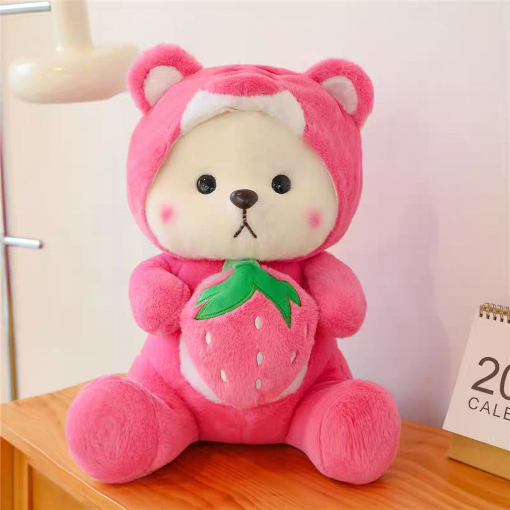 Boneka lotso pink Boneka Beruang Boneka strawberry Boneka besar