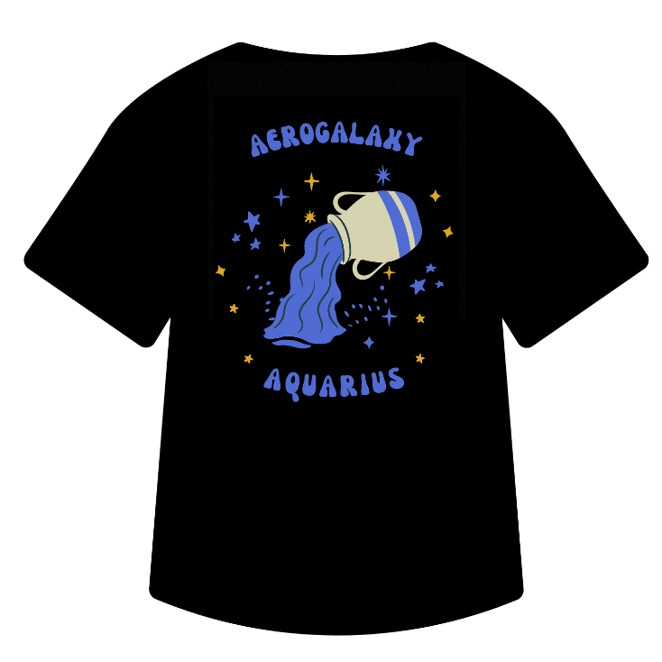 AEROGALAXY Zodiac T-Shirt Unisex Aquarius