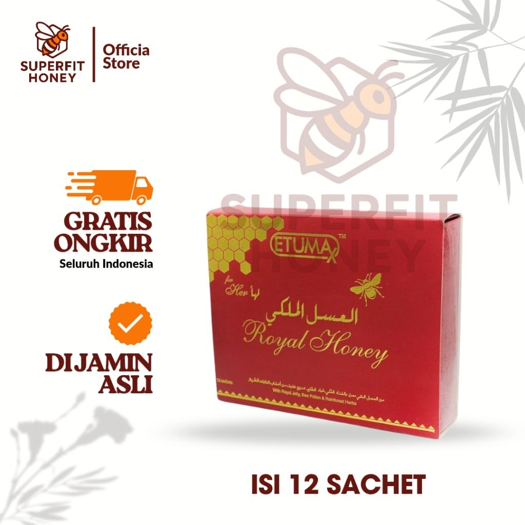 Etumax Royal Honey For Her Women Original Malaysia Isi 12 Sachet