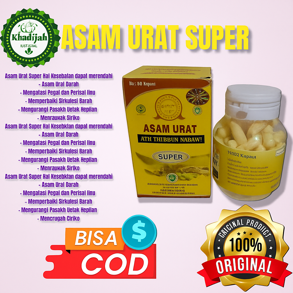 ATH THIBBUN NABAWI OBAT ASAM URAT KOLESTEROL ASAM URAT SUPER ATH THIBBUN NABAWI ORIGINAL IMPORT