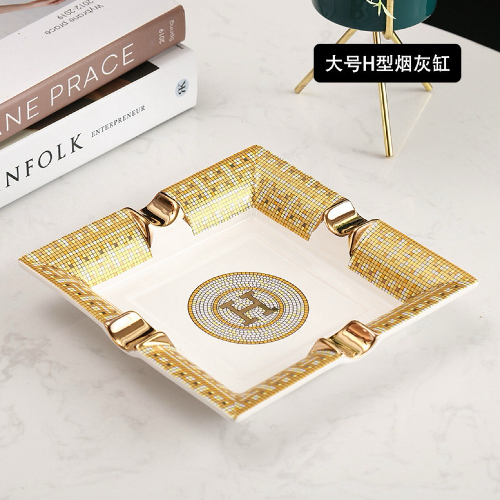 Luxury Ashtray Logo // Asbak Mewah Keramik Persegi
