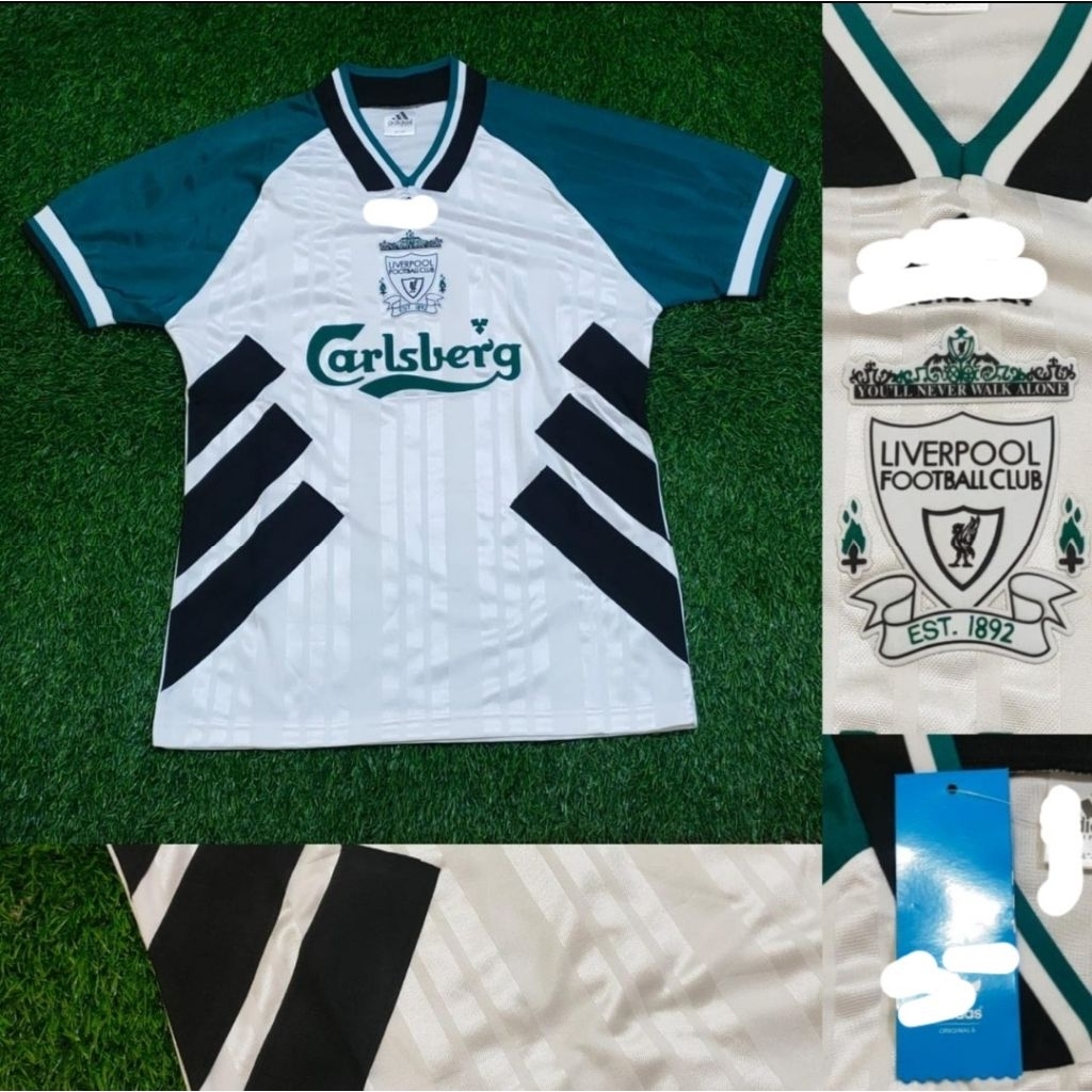 Jersey Kaos Baju Sepak Bola Liverpol Liverpool Liverpul LFC Home Away 3rd Third Putih White Retro Kl