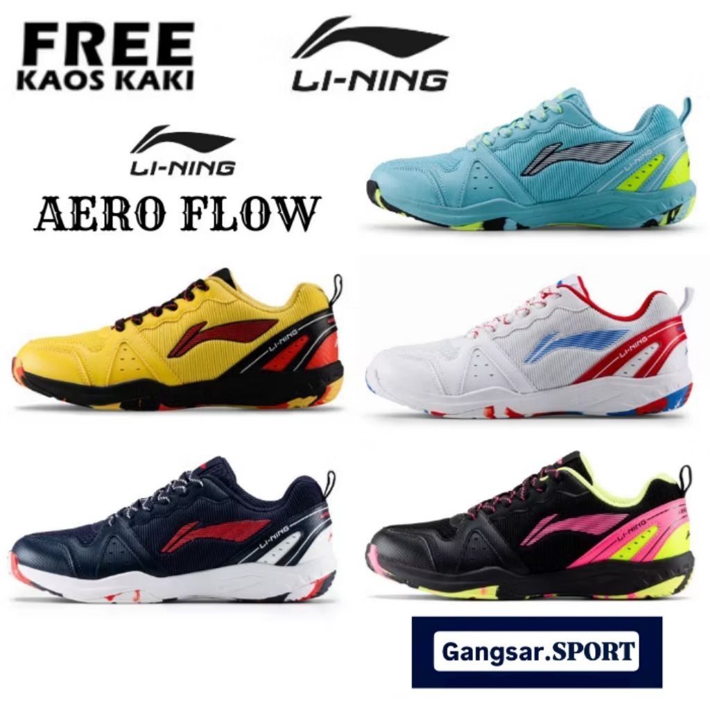 Li-Ning Aero Flow AYTV075 Badminton shoes - Sepatu Badminton Original Li-Ning