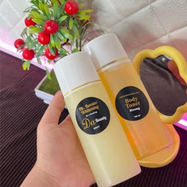 hb booster 20x dosting DA beuty lebih cepat memutihkan dan toner badan strong