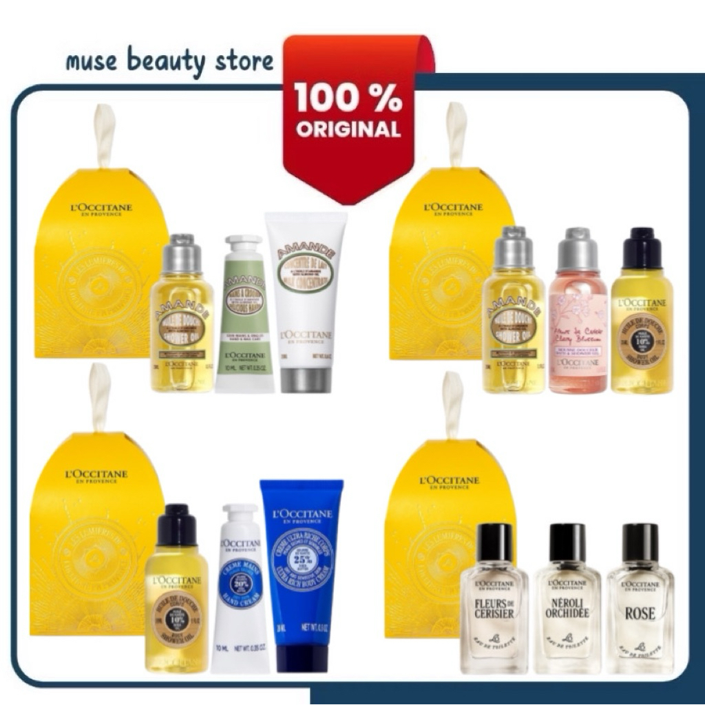 [ LOCCITANE ] HOLIDAY CRACKERS LIMITED EDITION EXCLUSIVE SET PROMO PAKET TRAVEL SIZE TRIAL KIT GIFT-