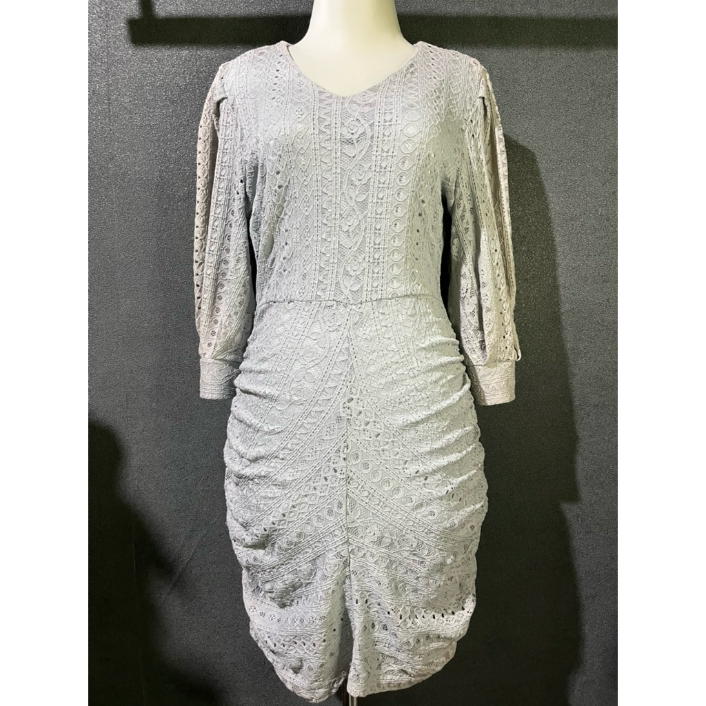 [Prelovedbydewi] Dress Wanita Brokat Biru