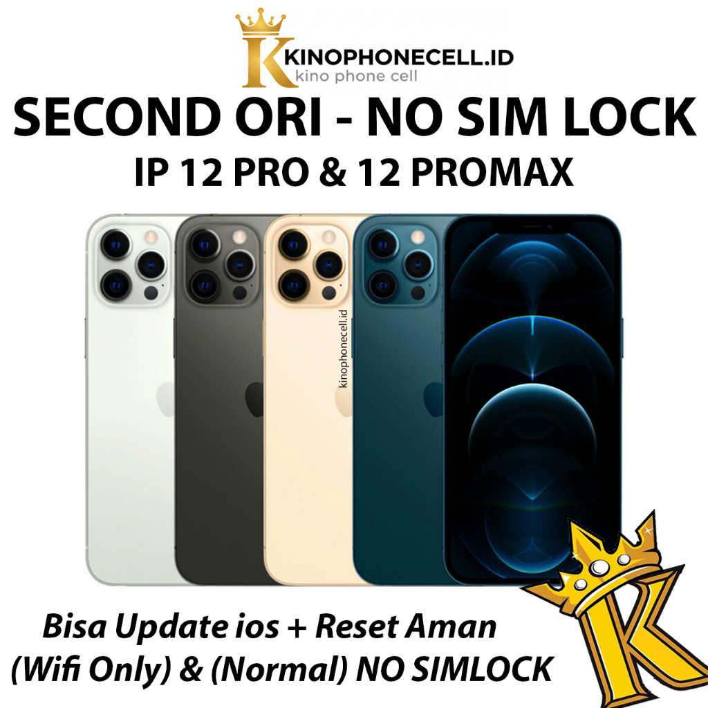 IP 12 PRO / 12 PRO MAX 128GB 256GB Second Inter Fullset kino phone call