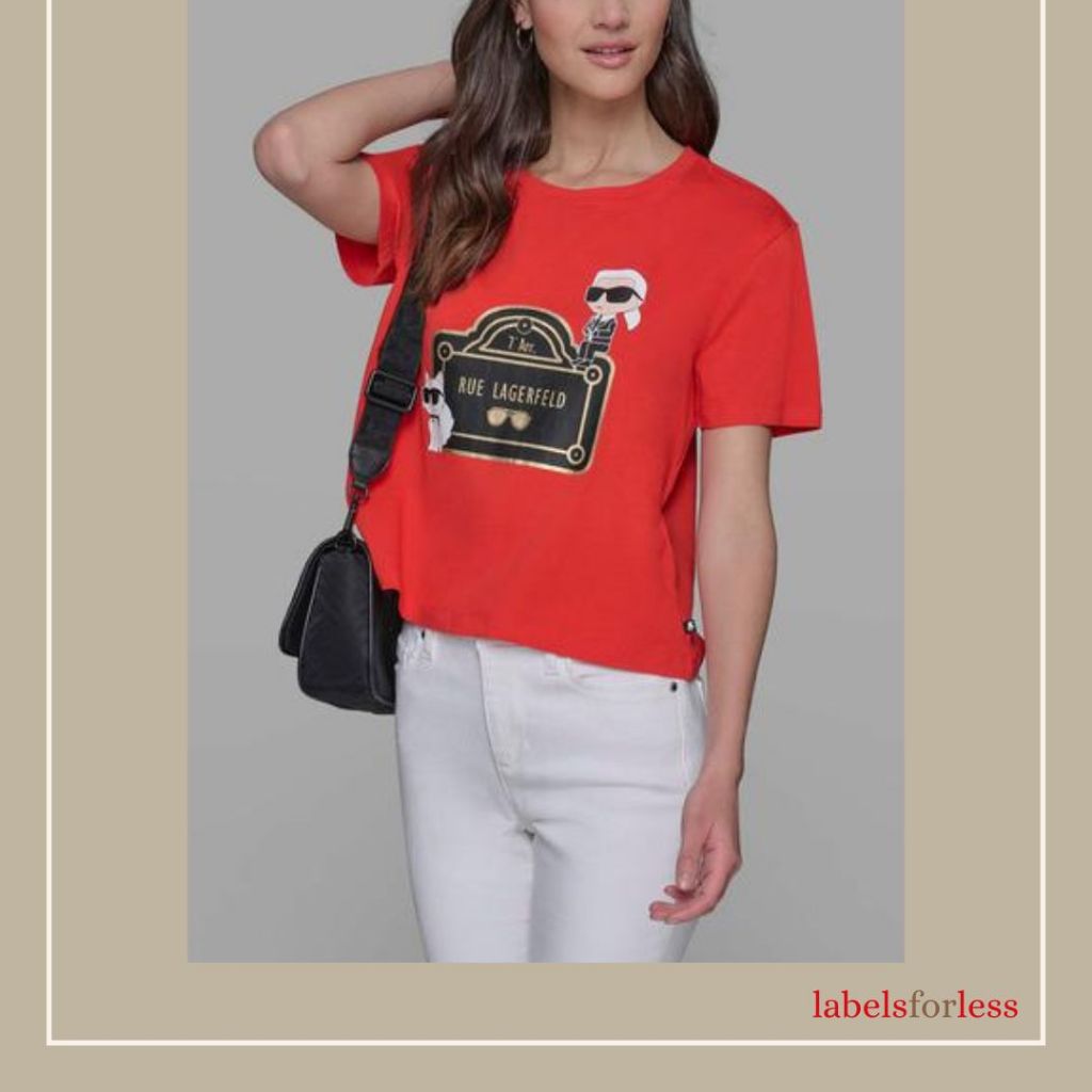 Karl Lagerfeld Paris Rue Lagerfeld Duo Logo Tee