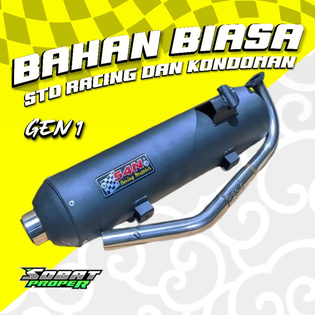 KNALPOT 54N "BAHAN" VARIO LED NEW, LED OLD, SUPER OLD, PCX 150, NMAX OLD, VARIO 160, DAN PCX 160, NM