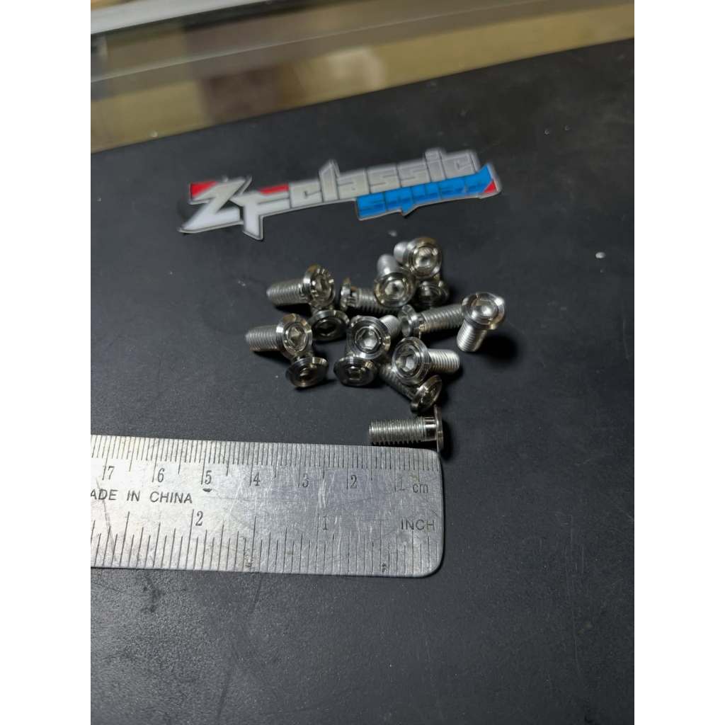 Baut L Slim Stainless stenlis M6 x 15 ( 1,5 CM ) drat Kunci 10 Baut Kepet GL 100 125 CB Anti Karat