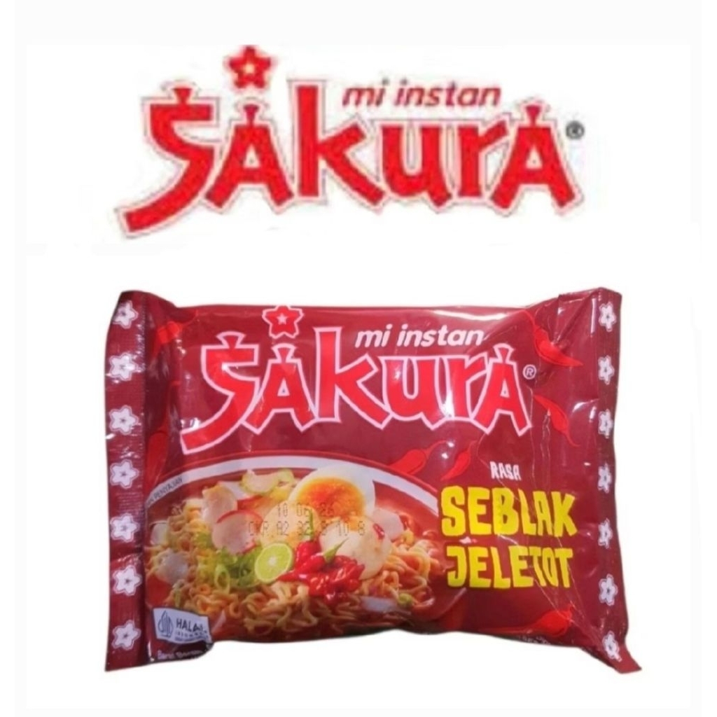 Sakura Mie Instan - Mi Sakura Kuah Goreng Soto Kaldu Seblak Jeletot  -  Mie Jadul