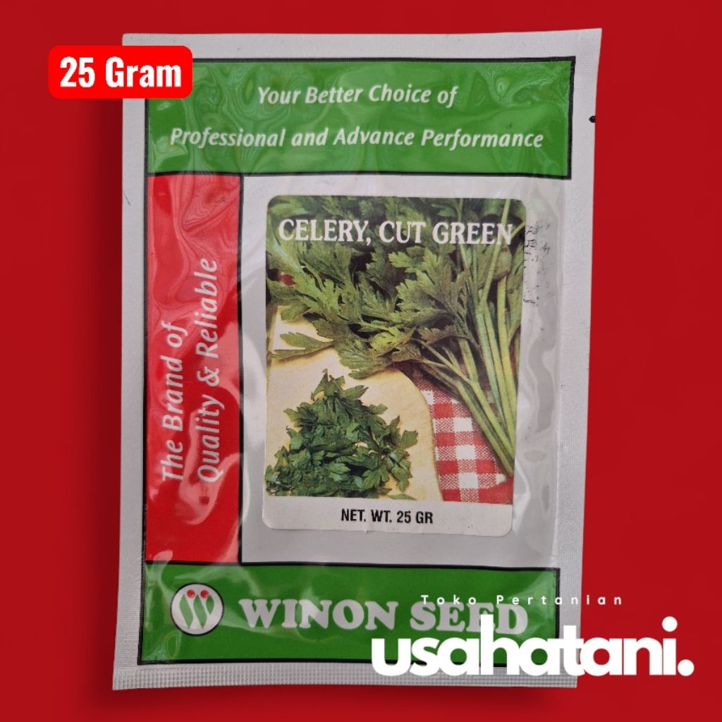 CELERY CUT GREEN 25 Gram Benih Seledri Winon Seed