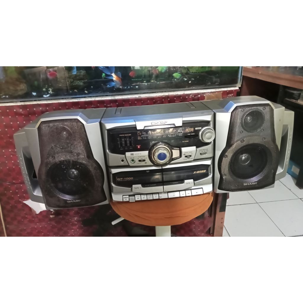 Radio tape SHARP WF-1000 bonus satu kaset pita iwan fals