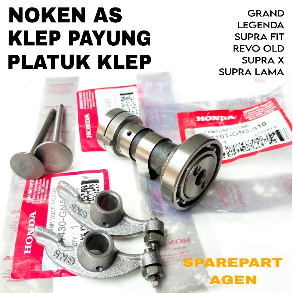 Noken as/platuk klep/payung klep ORIGINAL HONDA kode part GN5 untuk motor grand, legenda, supra fit,