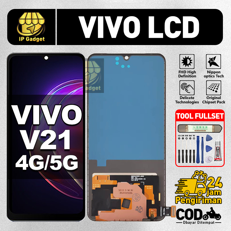 ORI FOR LCD VIVO V21 4G 5G Fullset Original LCD HP VIVO V21 4G 5G Asli Touchscreen Layar Sentuh HP C