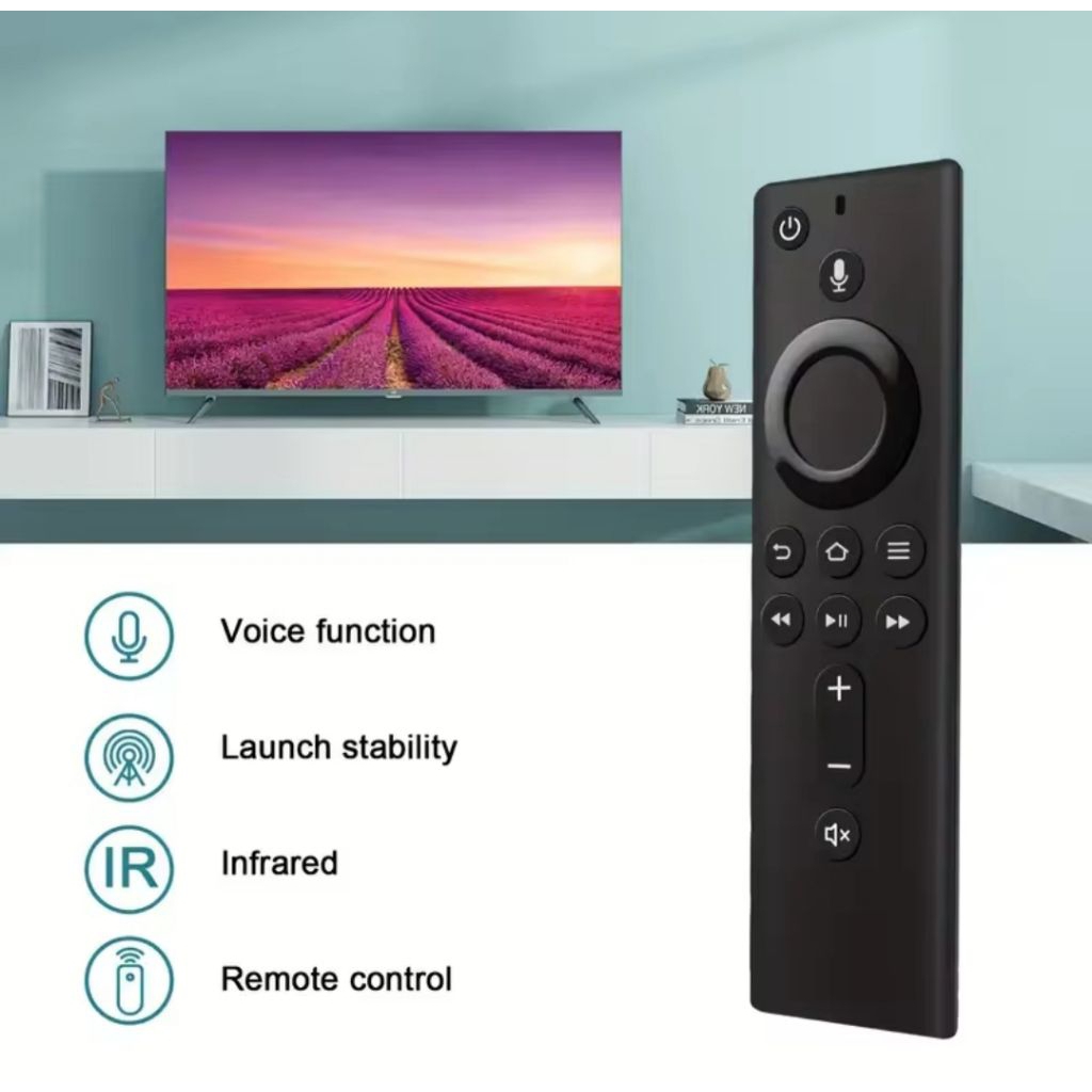 Remote Alexa untuk Amazon Fire TV Stick 4K Max, Cube | Bluetooth Voice Remot Kontrol