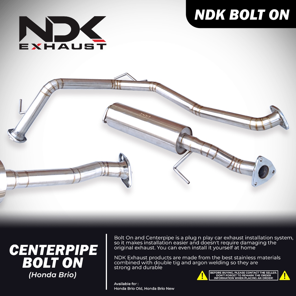 Ndk Exhaust Centerpipe Bolt On Resonator Drag Mobil Brio Knalpot Mobil Racing