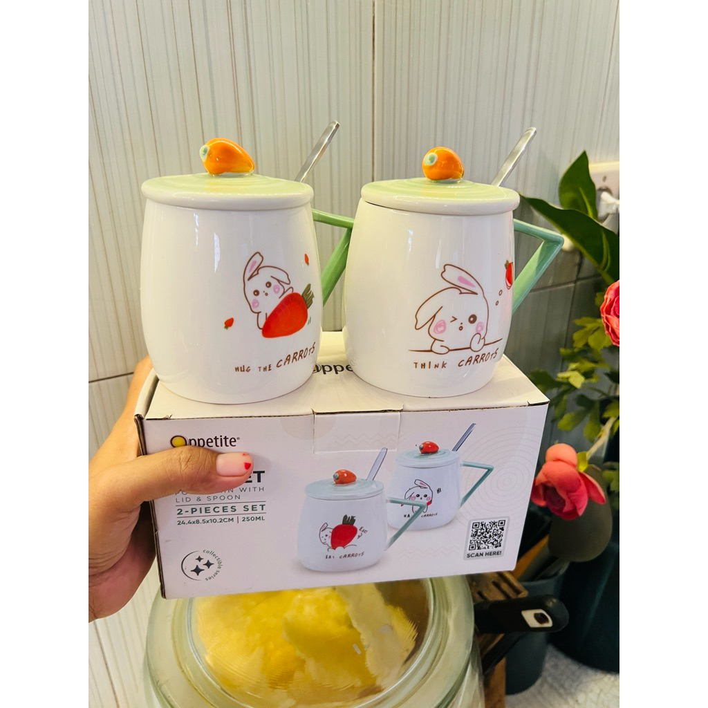informa mug set rabbit carrot set 2