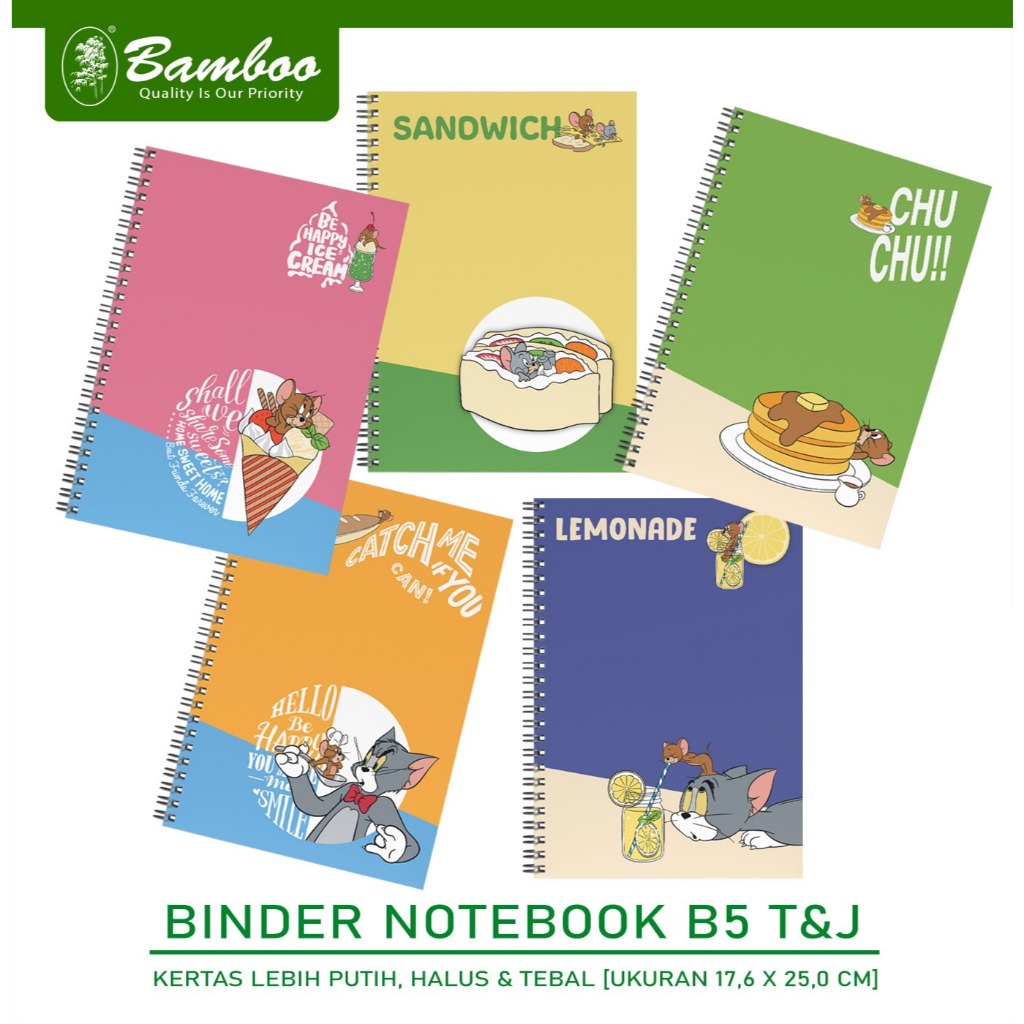 Bamboo Binder NoteBook B5 Tom&Jerry Series