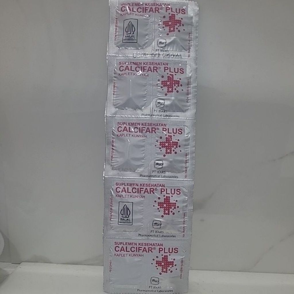 Calcifar Plus 1 Strip 10 Kaplet Kunyah